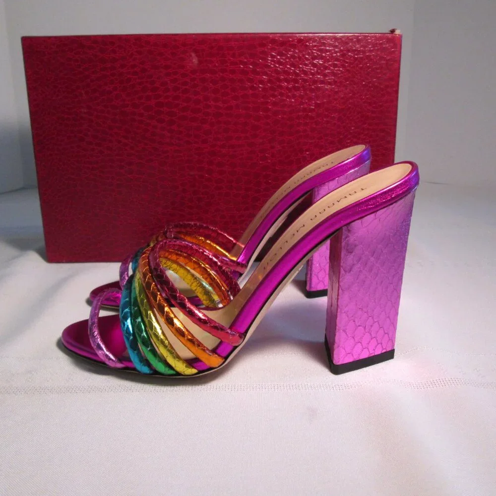 Tamara Mellon Rainbow 105 Elaphe Heels Sz 35.5 NIB - Picture 7 of 11